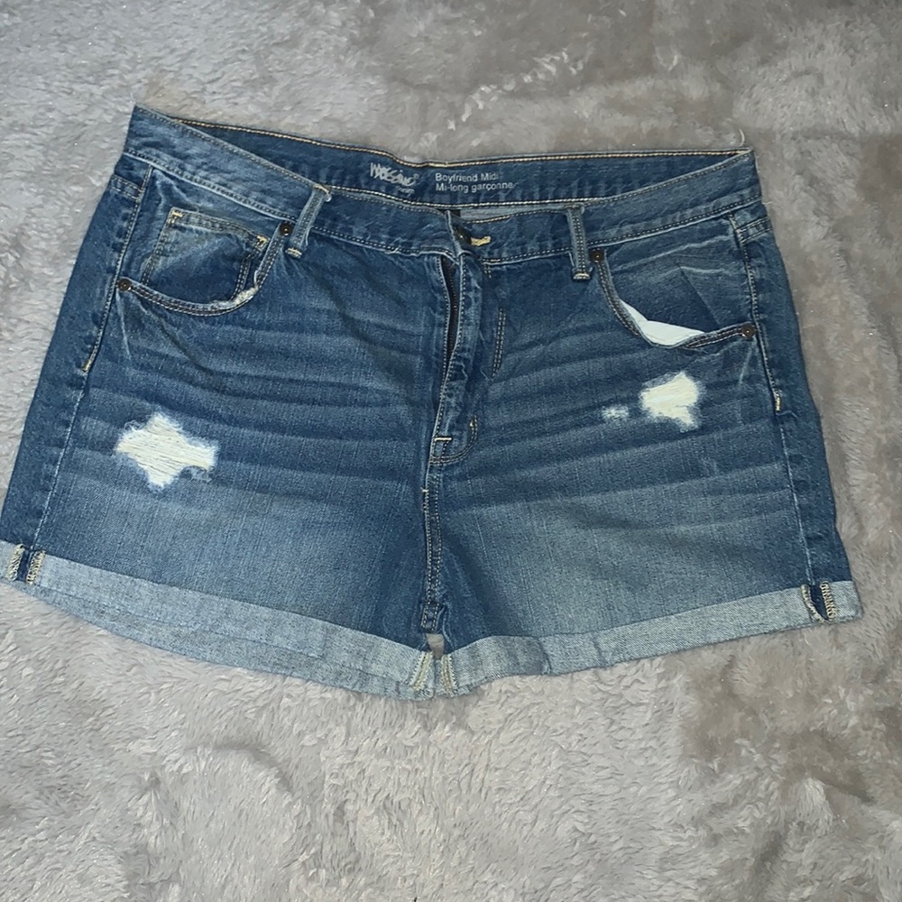 Distressed Jean Shorts